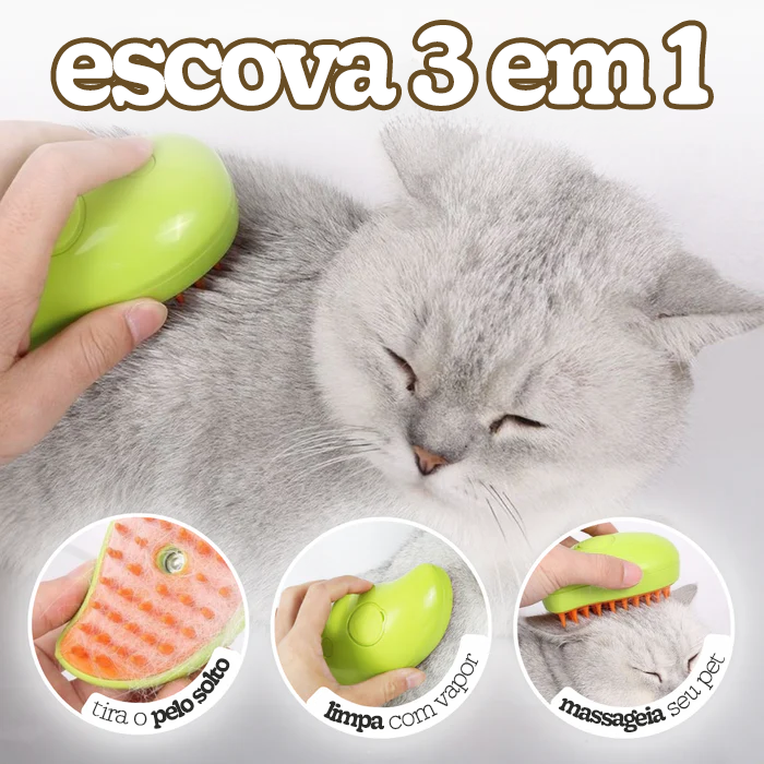 Escova a Vapor para Pets