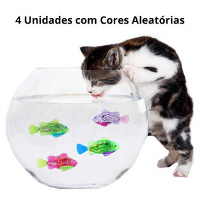 Brinquedo Peixe Robô Nadador para Gatos