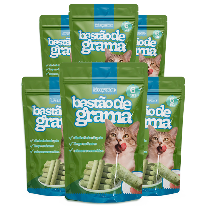 Bastões de Grama Comestíveis para Gatos