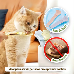 Colher Espremedora de Sachês para Gatos