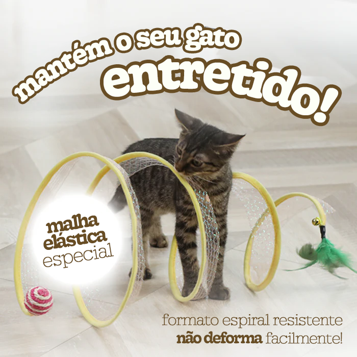 Túnel Espiral para Gatos